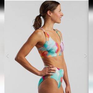 NWT Title Nine 2-Piece Colorful Razor Back Bikini Set